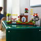 Lego's Sonic the Hedgehog set, fully assembled and staged on a table in someone's house.